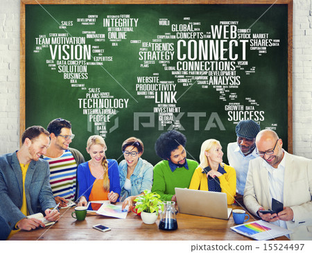 Stock Photo: Connection Social Media Internet Link Networking Concept