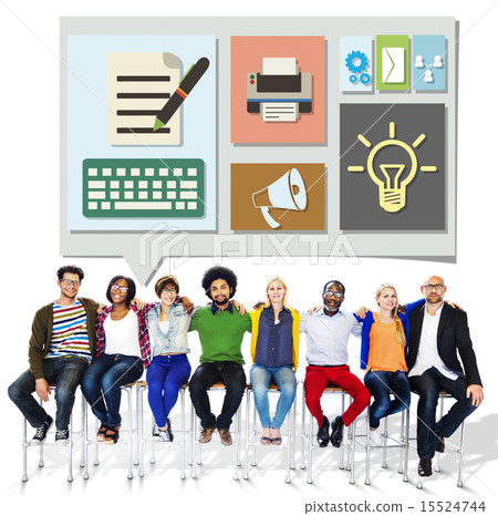 Content Connect Social Media Data Blog Concept Content Connect Social Media Data Blog Concept 15524744