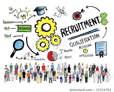 Multi Ethnic Group People Recruitment Jobs Concept 15524762