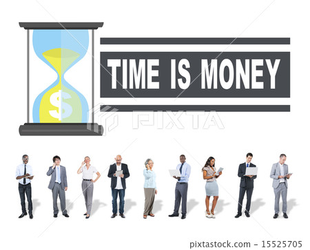 Time Money Hour Glass Business People Concept Time Money Hour Glass Business People Concept 15525705