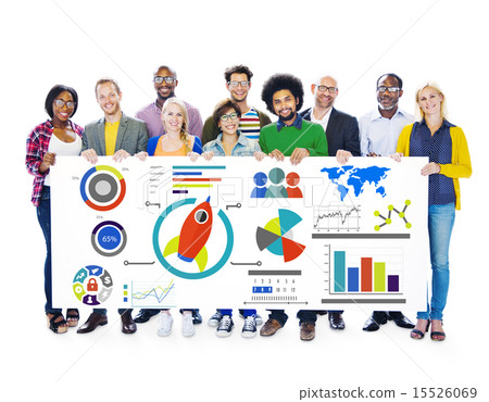 New Business Chart Innovation Teamwork Global Business Concept 15526069