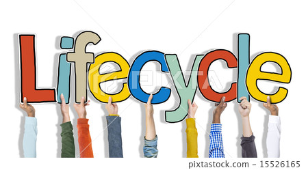 Lifecycle Arms Raised Colorful Multi Ethnic Live Concept 15526165