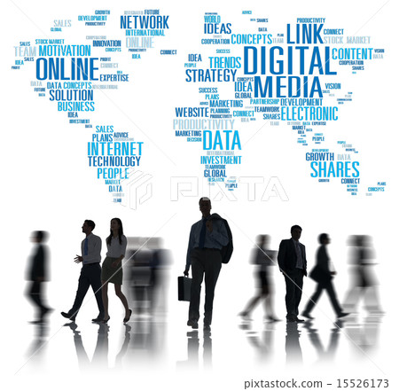 Digital Media Connecting Content Network Technology Concept Digital Media Connecting Content Network Technology Concept 15526173