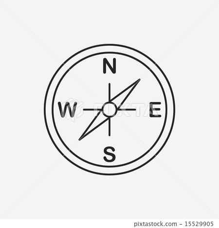 compass line icon compass line icon 15529905