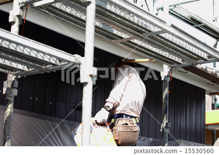 Construction scaffolding painting work 15530560