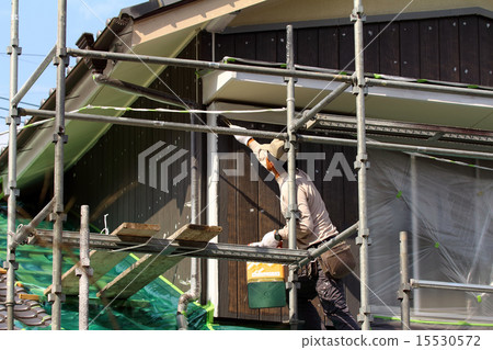 Construction scaffolding painting work 15530572
