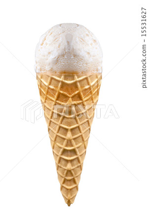 vanilla ice cream with cone 15531627