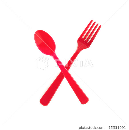 plastic fork with spoon 15531991