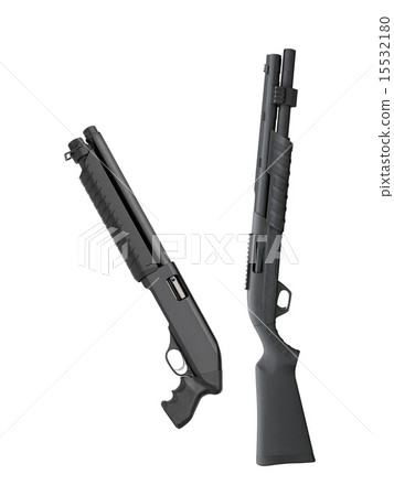 Black shotguns isolated 15532180