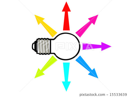 Light bulb color arrow Light bulb color arrow 15533639