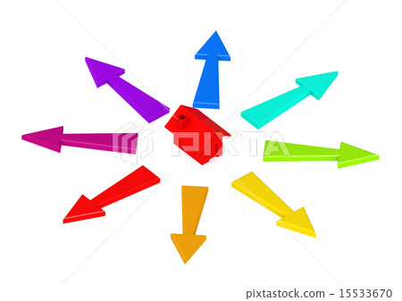 House with color arrows House with color arrows 15533670