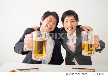 A salaryman toasting in a good mood A salaryman toasting in a good mood 15533789