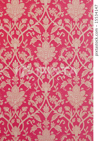 flower pattern in traditional Thai style on wall flower pattern in traditional Thai style on wall 15534147