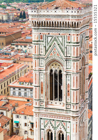 bell tower of cathedral church, Florence, Italy bell tower of cathedral church, Florence, Italy 15535321