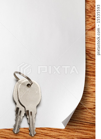 Sheet of paper with keys 15535593