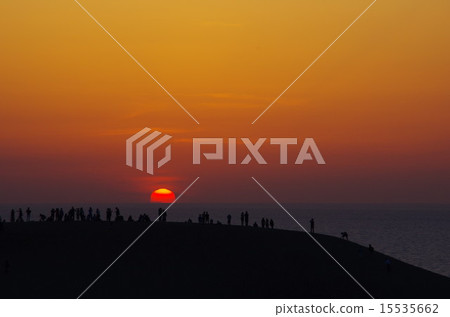Sunset of Tottori sand dune Sunset of Tottori sand dune 15535662