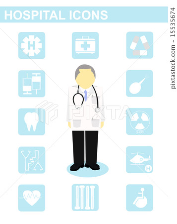 hospital icon doctor patient x-ray dentist concept hospital icon doctor patient x-ray dentist concept 15535674
