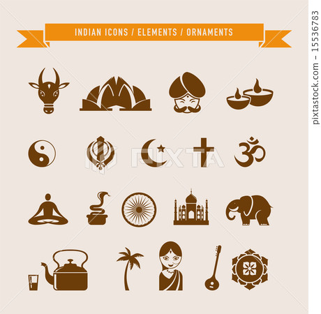 India - collection of icons and elements 15536783