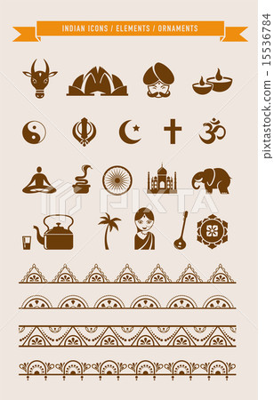 India - collection of icons and elements 15536784