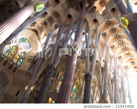 Spain Barcelona Sagrada Familia interior space 15541408