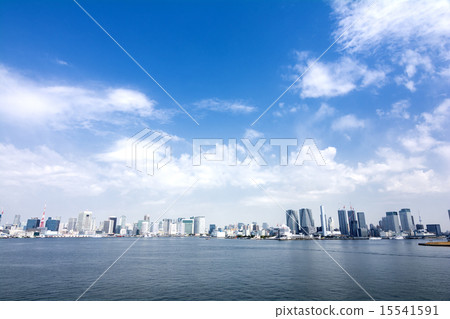 Harumi·Takeshiba碼頭附近的風景和海拔 15541591