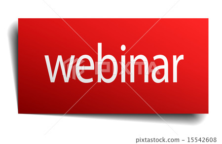 webinar red square isolated paper sign on white-插圖素材 [15542608] - PIXTA圖庫