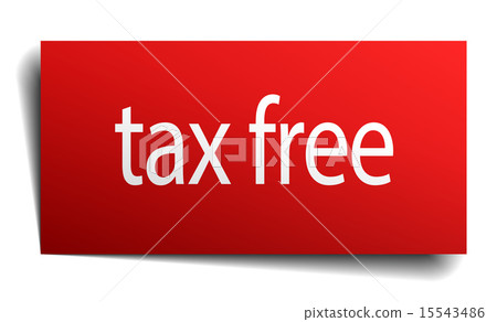 tax free red paper sign on white background tax free red paper sign on white background 15543486