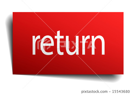 Return Number Sign return red paper sign isolated on white - Stock Illustration [15543680 ...