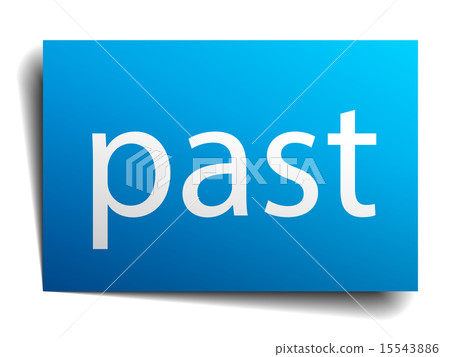 past blue paper sign on white background - Stock Illustration [15543886 ...