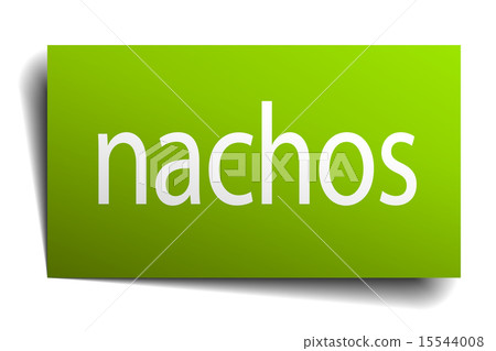 nachos square paper sign isolated on white 15544008
