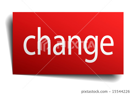 change red paper sign isolated on white - Stock Illustration [15544226 ...