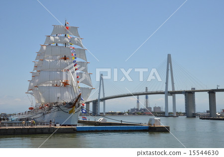 Sailing ship Kaiomaru's total sail exhibition sail 15544630