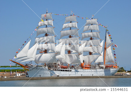 Stock Photo: kaiomaru, in full sail, lady in the sea