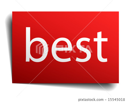 best red paper sign isolated on white best red paper sign isolated on white 15545018