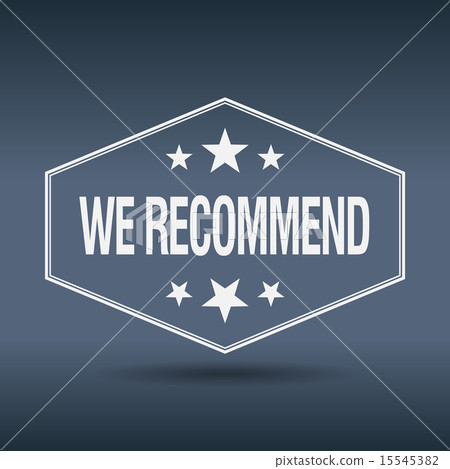 we recommend hexagonal vintage retro style label 15545382