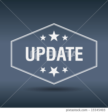 update hexagonal white vintage retro style label - Stock Illustration ...