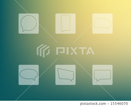 Set of chat outline icons, speech bubbles Set of chat outline icons, speech bubbles 15546070