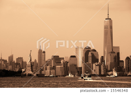 Manhattan downtown skyline 15546348