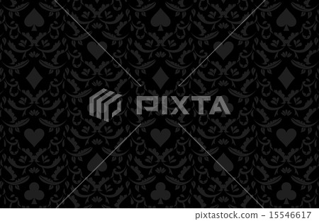 Luxury black poker background with card symbols 15546617
