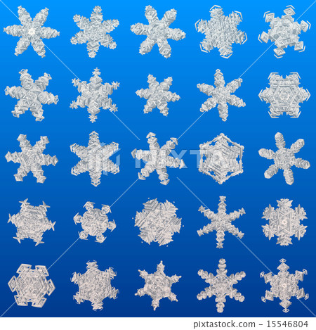 Snowflakes set generated texture - Stock Illustration [15546804] - PIXTA