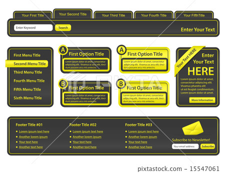 Set of website elements - Stock Illustration [15547061] - PIXTA