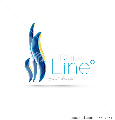 Abstract wave line logo 15547864