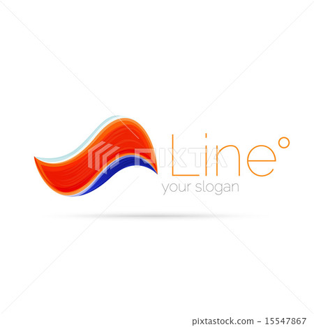 Abstract wave line logo 15547867