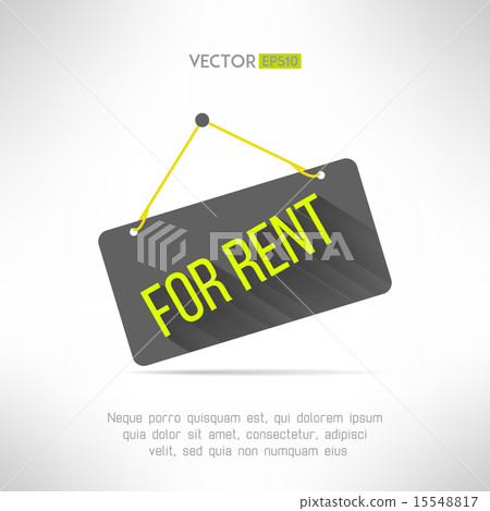 For Rent Sign Sample Designs For rent sign made in modern flat design with... - Stock Illustration ...