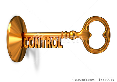 Control - Golden Key is Inserted into the Keyhole. 15549045