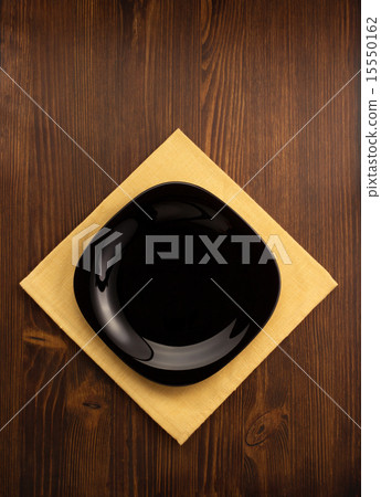 empty plate on wood empty plate on wood 15550162