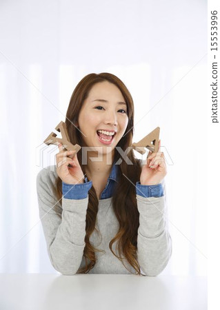 A young woman with an alphabet A young woman with an alphabet 15553996