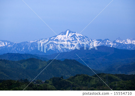 Kasagatake山白馬雪形狀 15554710