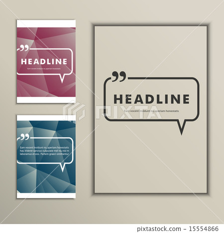 Set of brochures for design in abstract style 15554866