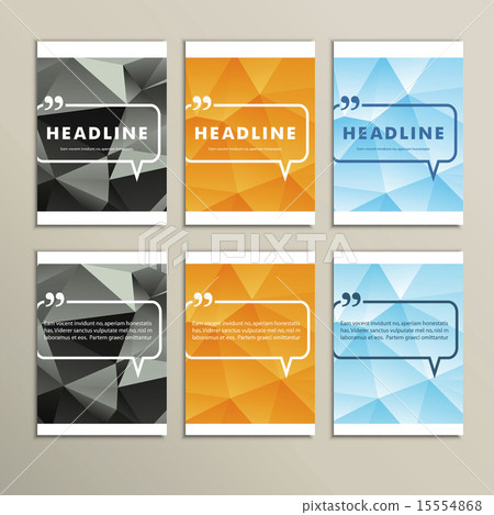 Set of brochures for design in abstract style 15554868
